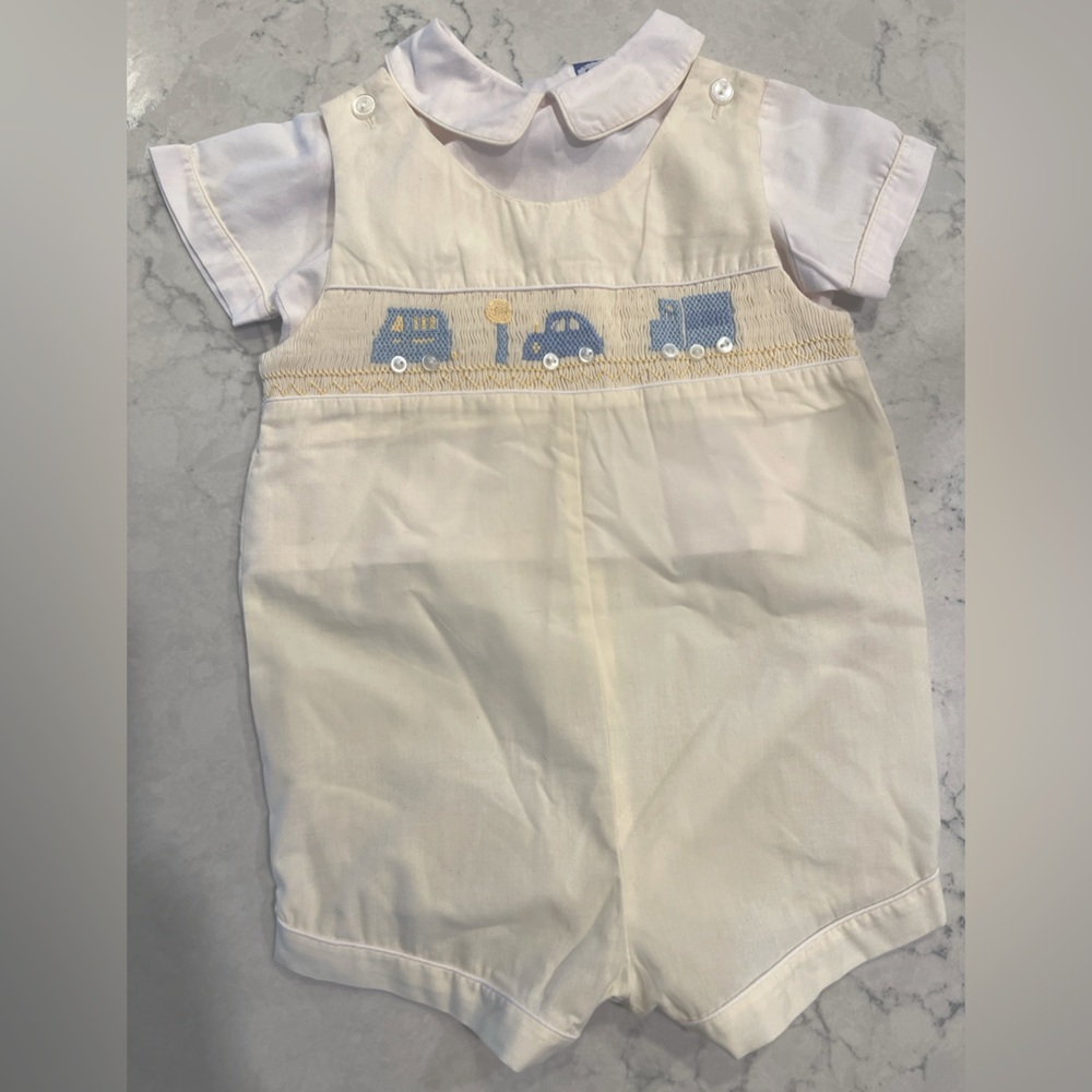 carriage Boutique Classic Car Romper size 12 MO
